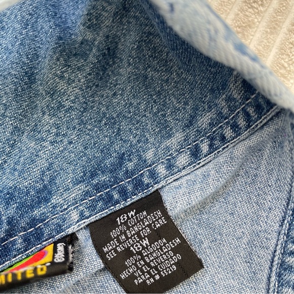 Vintage Disney Mickey Unlimited Denim Jean Overalls | 18W - Picture 5 of 9